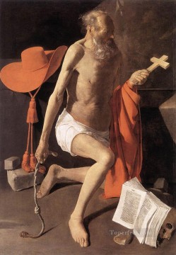 Penitent St Jerome candlelight Georges de La Tour Oil Paintings